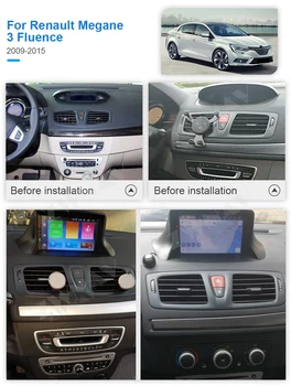 2 DIn Carplay Android Renault Megane 3 Fluence 2009 2010 2011 2012 2013 Multivides Audio Radio Uztvērējs Galvas Vienības