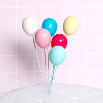 2 Gab Multicolor Balonu Kolekcija Kūka Topper par Partijas Apdare Deserts jauki Dāvanas Dzimšanas dienā Kāzu Kūka Dekori Karogi