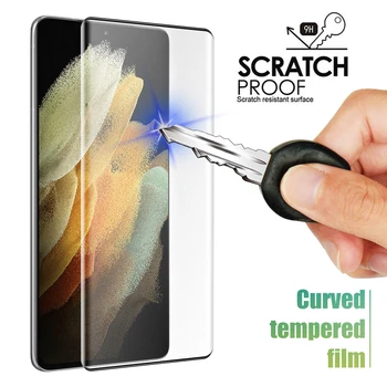 2 in 1 Rūdīta Stikla Samsung Galaxy S21 Ultra S21 Plus Kameras Objektīvs Screen Protector For Samsung S20 FE S20 Ultra Plus Stikls