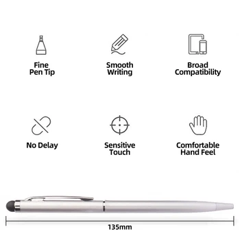 2 in 1 Universal Touch Pen Irbuli Visiem Touch Screen Smart Tālruņiem un Tabletēm Capacitive Zīmēšanas Rakstot Zīmuli Piederumi