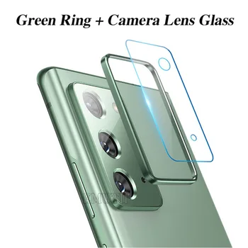 2 in1 Metāla Gredzenu Objektīva Aizsargs, Samsung, Ņemiet vērā, 20 Ultra Rūdīts Stikls Galaxy S20 S21 Plus Kamera Len Filmu, Ņemiet vērā, 10 S10 S20 FE