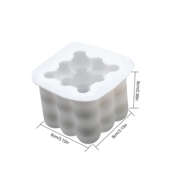 2 izmērs Magic Cube Burbulis Svece Pelējuma Gudrs Sojas Vaska Aromterapijas DIY Maza Sveces, aromatizētas Roku darbs Modelis relaksējošu Dzimšanas dienas Dāvana