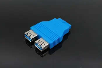 2 Port USB 3.0 Sieviete, 20 Pin Header Mātesplati Kabeļu 20pin/19pin, lai usb3.0