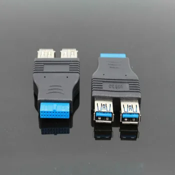 2 Port USB 3.0 Sieviete, 20 Pin Header Mātesplati Kabeļu 20pin/19pin, lai usb3.0
