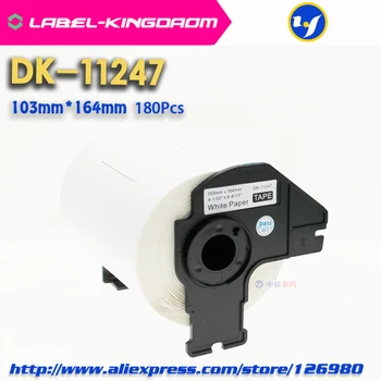 2 Ruļļi Generic DK-11247 Etiķetes 103mm*164mm 180Pcs/Roll Saderīgu Brother etiķešu Printeri QL-1100/QL-1110NWB