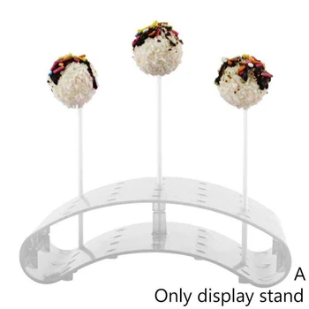 20 Caurumi U Formas Konfekte Reklāmas Stendi Kūka Pop Konfektes Turētājs Caurspīdīgs Plastmasas Bērniem DIY Bakeware Virtuves Cepamais
