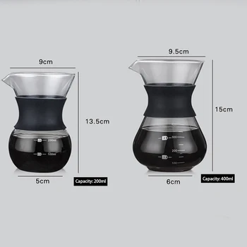 200/400 ml/1 tases Classic Espresso Kafijas automāts Stila Pārlejiet Coffeemaker Kafijas Automāts Filtra Kafijas kanna barista