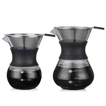 200/400 ml/1 tases Classic Espresso Kafijas automāts Stila Pārlejiet Coffeemaker Kafijas Automāts Filtra Kafijas kanna barista
