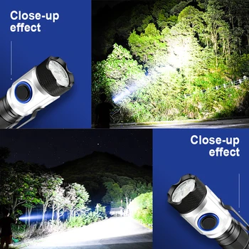 200000lumen jaudīgākais Mini Taktiskais Lukturītis USB XPG*4 LED Laternu 18650 vai 16340 akumulatoru Uzlādējams Medību Lāpu Gaismas