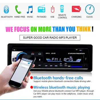 2019 Jaunu Bluetooth Autoradio Auto Stereo Radio FM Aux Ieeja SD Uztvērējs USB JSD-520 12V In-dash 1 din Auto MP3, Multimedia Player