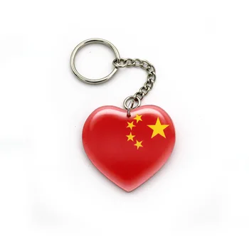 2019 jaunu keychain double-sided Ķīniešu sirds piecu zvaigžņu sarkanā karoga siksniņa keychain cimdi nelielas dāvanas keychain