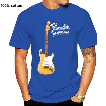 2019 Kokvilnas Drukāt Krekli pielāgota T-krekls YNGWIE MALMSTEEN Stratocaster Elektriskā Ģitāra, T-Krekls Melns