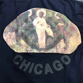 2020ss 3D Drukāšanas Kanye Jēzus ir Ķēniņš Čikāgas Glezna T Krekls Vīriešiem, Sievietēm Labākās kvalitātes Kanye West Tees T-Krekli