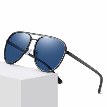 2021Atticus Veikalā Jauns Modes Polaroid Saulesbrilles 3376 Vīriešu Saulesbrilles ar Metāla Liels Rāmis Double Classic-Krāsa Rāmis Sungla