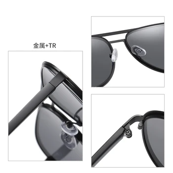 2021Atticus Veikalā Jauns Modes Polaroid Saulesbrilles 3376 Vīriešu Saulesbrilles ar Metāla Liels Rāmis Double Classic-Krāsa Rāmis Sungla