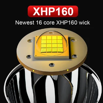 2021Newest XHP160 16-core Spēcīgs Led Lukturis 18650 XHP90 Led Lukturu Usb Lādējamu Galvas lukturīti Zvejas IS Galvas lukturītis