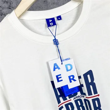 2021ss ADER KĻŪDAS T-krekls Vīriešiem, Sievietēm Augstas Kvalitātes Blue Logo Drukāt Adererror Sarkanās BULTIŅAS Zīmes ADER t-veida Topi