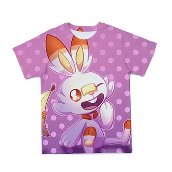 2021Summer Hip Hop Zēni Meitenes Harajuku Pokemon Style Ielas Apģērbu Animācijas 3D Digital Print T-Krekls Ikdienas Topi