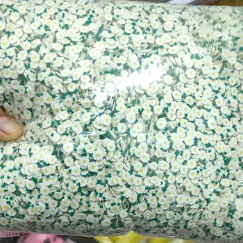 20g/daudz 5mm White Flower Ar Zaļo Lapu Polimēra Māls DIY Amatniecības Tiny Gudrs Piederumi