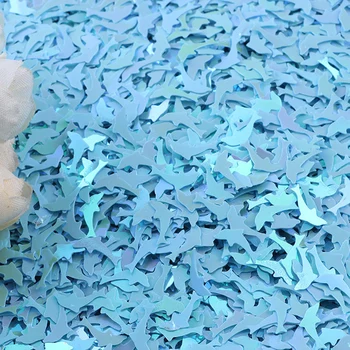 20g Pailettes PVC Ultrathin Vizuļi Amatniecības Delfīnu Mirdzēt Sequin Konfeti Nail Art Apdare Amatniecības Piederumi 11mm