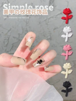 20pcs Vasaras Karstā Stila Nail Art Pasaku Rožu Ziedu Rotas Japāņu trīsdimensiju Nagu Apdare Mini Vienkārša Nagu plāksteris