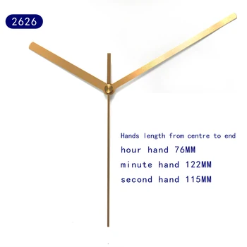 20sets S Vārpstas 2626# Zelta Ilgi Rokās (tikai ar rokām), Metāla, Alumīnija Materiāla Kvarca Pulkstenis Papildaprīkojuma Augstas kvalitātes DIY Pulkstenis komplekti