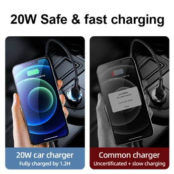 20W Auto Lādētājs USB Fast Charger Mini Ar QC 4.0 3.0 Ātri Uzlādēt C Tipa PD Lādētājs iPhone 12 Huawei Xiaomi Joyroom