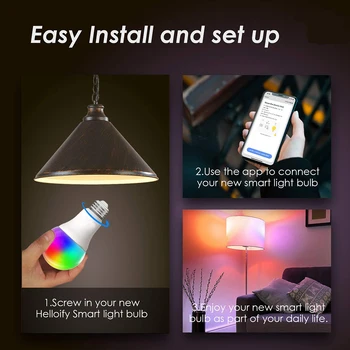 20W E27 Wifi RGB LED Spuldzes Lampa Strādā Ar Alexa, Google Home Vai INFRASARKANO staru Tālvadības pults apgaismojums Iekštelpu Mājas Dekoru Smart IC Apgaismojuma Lampa