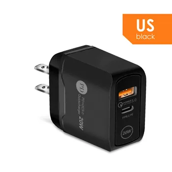 20W USB PD Lādētāju Ātri Uzlādēt 3.0 Ātra Uzlāde ES ASV LIELBRITĀNIJA Pievienojiet Strāvas Adapteri iPhone 12 11 Pro Max QC3.0 Tālruņa Lādētāju
