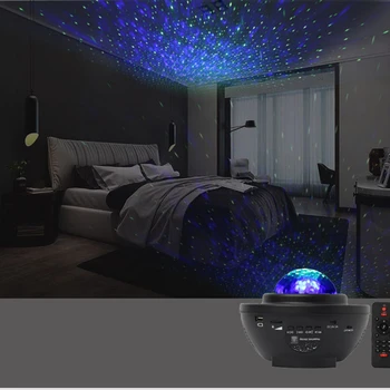 21 Apgaismojuma Režīmi USB LED Zvaigžņu Projektors-Nakts Gaismas, ar Bluetooth Saderīgi Skaņas Aktivēta Mūzikas Zvaigžņotām Projekcijas Lampa Mājas