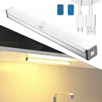 210 297mm Kustības Sensors LED Saskaņā ar ministru Kabineta Gaismas Bezvadu Skapis Nakts Gaisma caur USB portu, Lai Guļamistabā, Virtuvē, Iekštelpu Apgaismojums