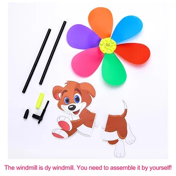 21inch Krāsains Plastmasas Rotaļlietas Vējdzirnavas Pinwheel Self-montāžas Vējdzirnavas Dārza Mājas Pagalmā Dekori Āra Dāvanas, Bērnu Rotaļlietas