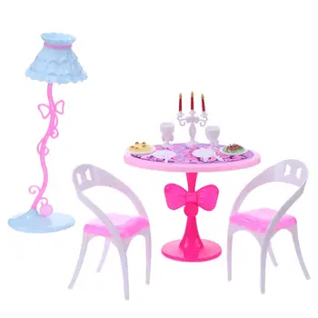 21pcs/Set Lelle Sveču gaismā Vakariņas Instrumenti Barbies Lelle Mini Virtuves Mēbeles, Galda piederumi Bērniem Meitene Spēlēt Lomu, Rotaļlietas, Dāvanas,