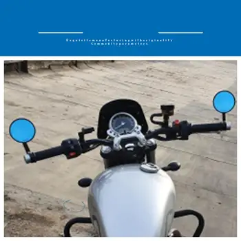 22mm Universālo Motociklu Spoguļi Melns Alumīnija Rokturis, Bārs Beigām Atpakaļskata Sānu Spoguļi, Sporta Motociklu