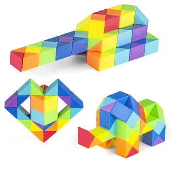 24/36/72 Bloki Burvju Ātrums Cube Mini Snake Twisty Puzzle Rotaļlietas Bērnu Intelekta Attīstības Partija, Rotaļlietas Bērniem