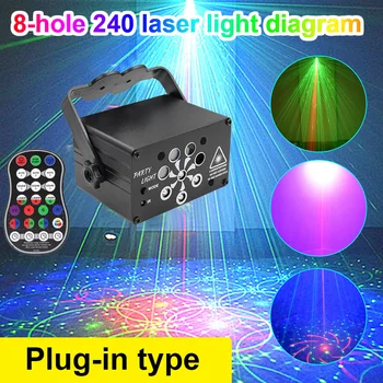 248/128 Modeļiem RGB Skatuves Gaismas USB Balss Kontroles Disco Gaismas Puse, kas Liecina, Lāzera Projektoru Lampu Efekts Mājas Puse KTV