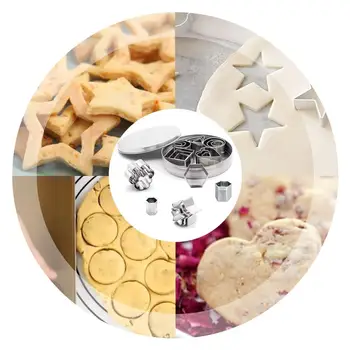 24pcs Nerūsējošā Tērauda Mini Cookie Cutter Set Cepumi Cepšanas Mīklas Griezēju Šķēlētāji Virtuves Cepšanas Veidnes, Lai Kūka Dekori Pelējuma