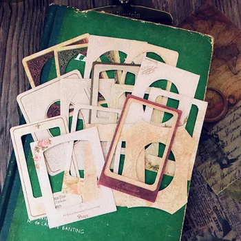 29Pcs Vintage Frame Junk Vēstnesis Ephemera kraftpapīra Tim Holtz Retro Stila Etiķetes DIY Scrapbooking Albumu Materiālu, Papīra Iepakojumos