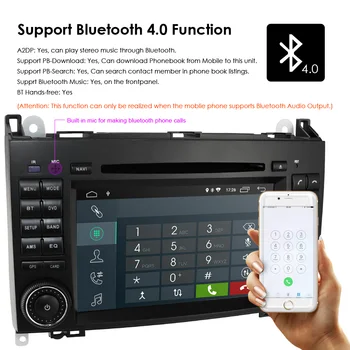 2din DVD Android Auto Radio Multimediju Atskaņotāju Mercedes Benz B200 A B Class W169 W245 Vito Viano W639 Sprinter W906 Navigācijas
