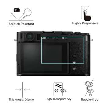 2GAB 2.5 D Rūdīta Stikla Fujifilm X-E4 XE4 Digitālās Kameras Ekrāna Aizsargs Pārklājumu Ūdens izturīgs, Anti-Scratch Stikla Augstas Kvalitātes