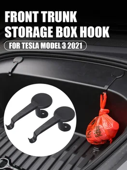 2gab Automašīnas Priekšējā Motora Telpā Uzglabāšanas Āķis Tesla Model 3 2021 Automašīnas Priekšējā Bagāžnieka Āķis Ar Uzgriežņu atslēgu, Automašīnu Aksesuāri