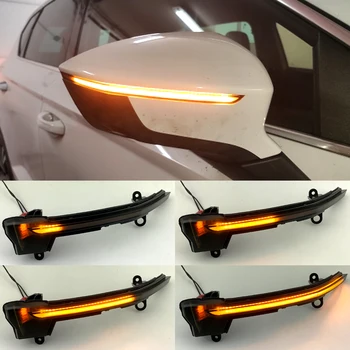 2GAB Automašīnu sānskata Spoguļi Indikators Dynamic LED Pagrieziena Signāla Blinker Sēdvietu Tarraco Ateca 2016 2017 2018 2019 2020 2021