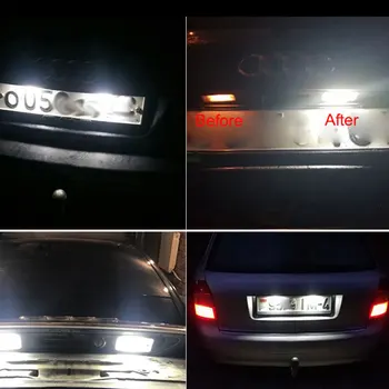 2gab Bez Kļūdām LED Licences Numura zīmes Apgaismojuma Lukturi canbus Audi A6 4F RS6 C6 A4 B6 B7 S4 RS4 A3 8P Q7 4L A5 8F A8 4H S8 D4