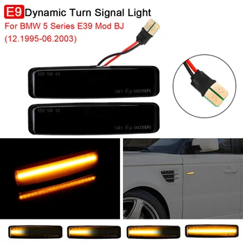2gab Dinamisko LED Pagrieziena Signālu, Sānu Gabarītgaismas Lukturi, kas Plūst Sērijveida Lampu Blinker Indikators BMW 5 Sērija E39 Mod BJ 12/95-6/03