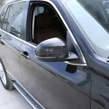 2gab Melna Oglekļa Šķiedras Stils ABS Atpakaļskata Spoguļa Vāciņš Vāciņš Melns BMW X5 F15 G05-2019 Modelis X7 G07 2019 Piederumi