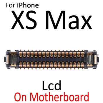 2gab\partijas iPhone X XR XS Max LCD Displejs ar 3D skārienekrāna Digitizer ražošanas procesu kontroles Savienotājs Uz Mātesplates Flex Kabelis