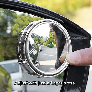 2gab/set 360 Grādu Universālā Blind Spot Spoguli Automašīnas KARSTĀ Pārdošanas Bezrāmju Ultrathin Platleņķa Apaļi Izliekta Atpakaļskata Spogulis