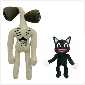 2gab/set Anime Scp Sirenhead Plīša Rotaļlieta Sirēnu Vadītājs Pildījumu Lelle Juguetes Leģendas Šausmu Melns Kaķis Peluches Rotaļlietas Bērniem Dāvanas