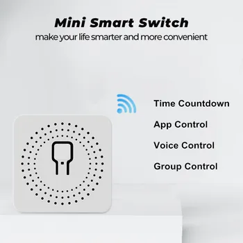 2gab Tuya Smart Gaismas Slēdzi Mini Komutatoru Wifi Remote Balss Kontroles Slēdzis 16A Darbu Ar Alexa, Google Home Automation Modulis Karstā