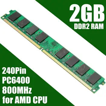 2GB DDR2-800MHz PC2-6400 DIMM 240PIN AMD Pamatplates Datoru Atmiņas RAM